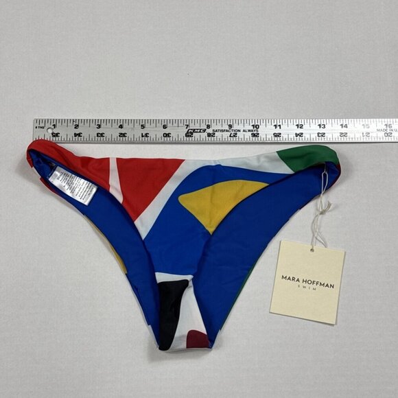 Mara Hoffman Women's S KAY Bikini Swim Bottom Crimson Multi NWT UPF50+ 9289 - Picture 5 of 14